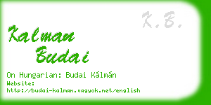 kalman budai business card