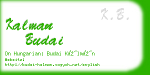 kalman budai business card